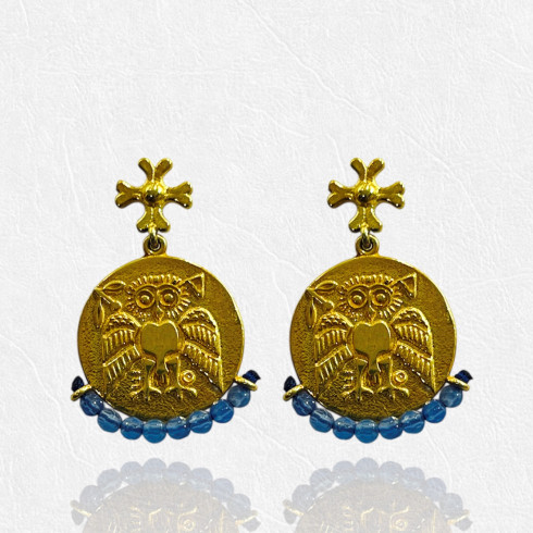 Earrings Athens Decadrachm Sterling Silver 925